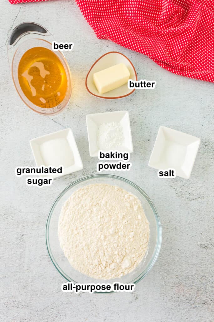 ingredients to make beer quick bread