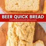 beer quick bread pin collage