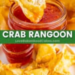 crab rangoon pin collage