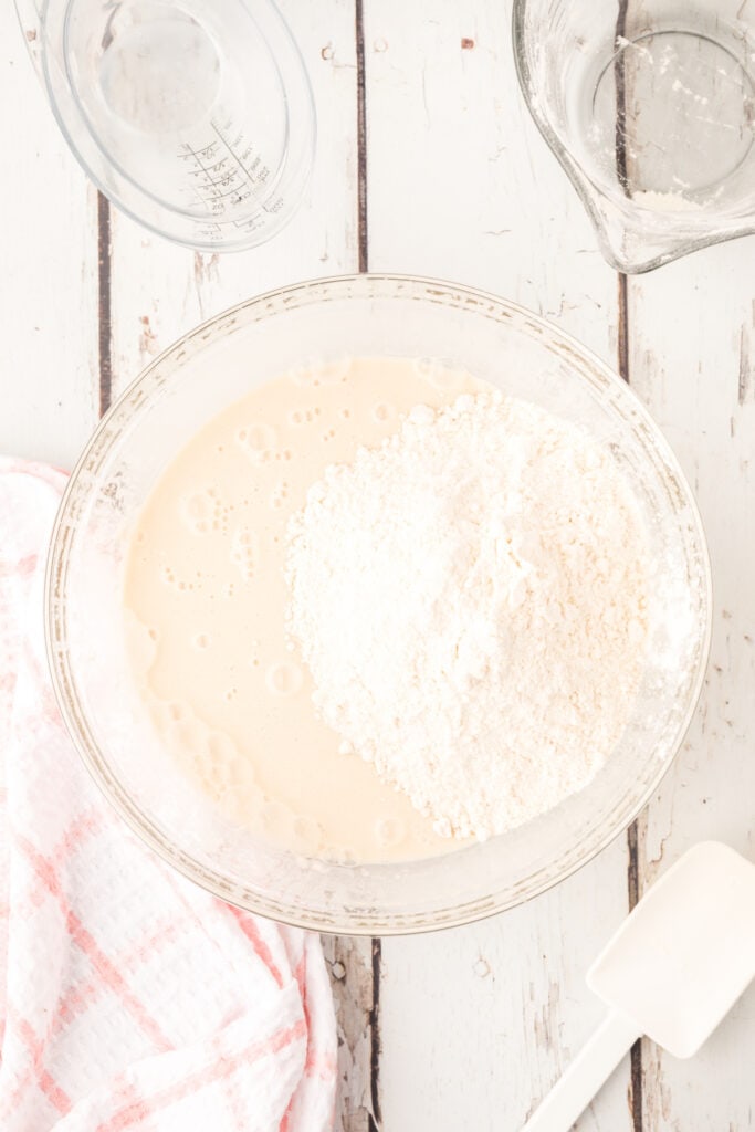 Stir in the remaining flour (the batter will be stiff).