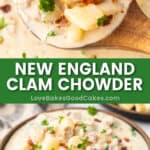 new england clam chowder pin collage