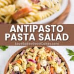 antipasto pasta salad pin collage