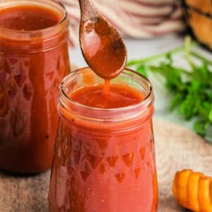 closeup of arby's sauce on spoon