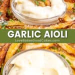 garlic aioli pin collage