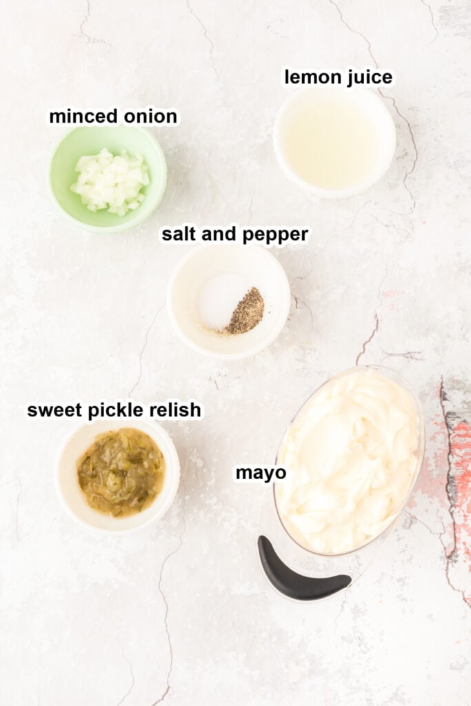 ingredients to make tartar sauce