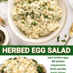 herbed egg salad facebook collage