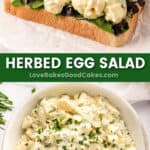 herbed egg salad pin collage