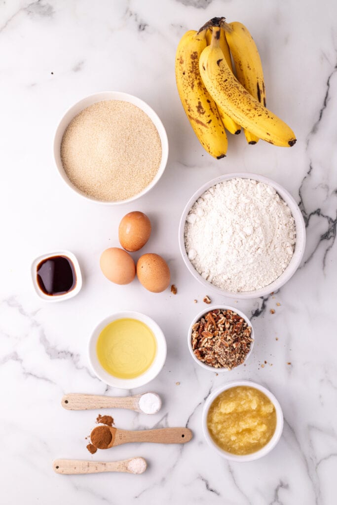 ingredients to make hummingbird bundt cake