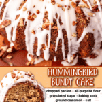 hummingbird bundt cake facebook collage
