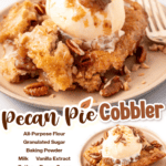 pecan pie cobbler facebook collage