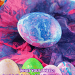 tissue paper dyed easter eggs facebook collage