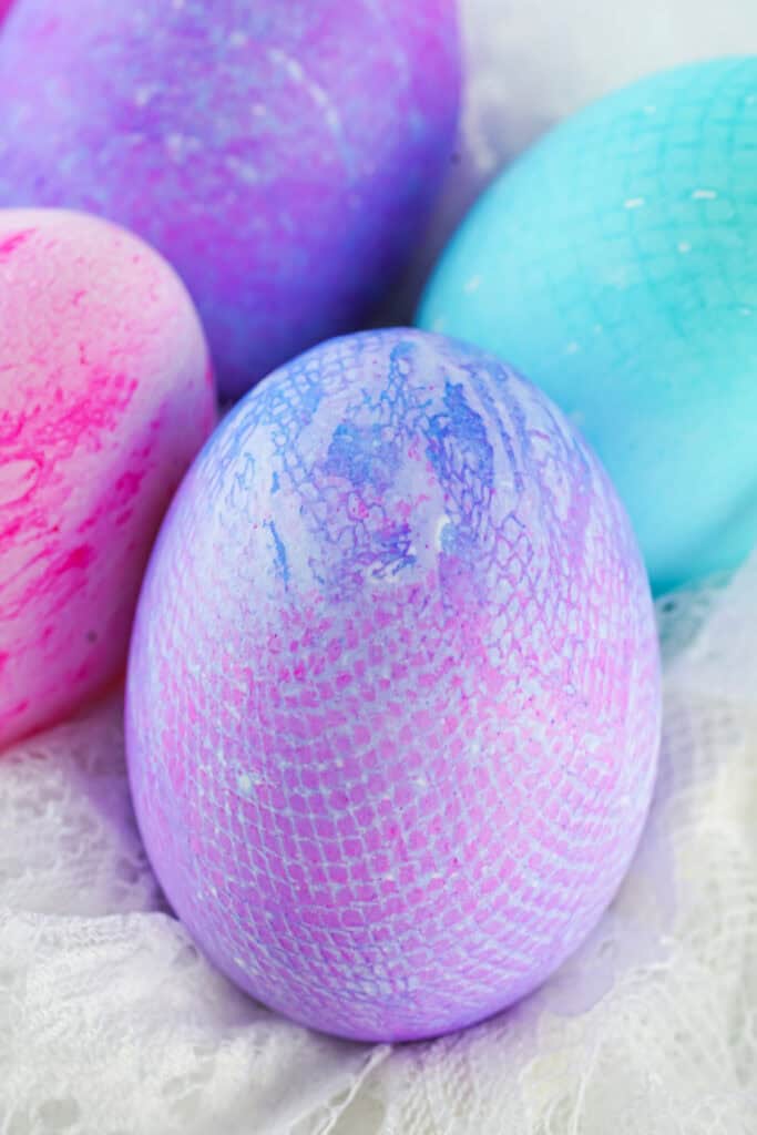 several assorted colors fabric textured easter eggs