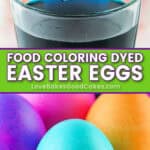food coloring dyed easter eggs pin collage