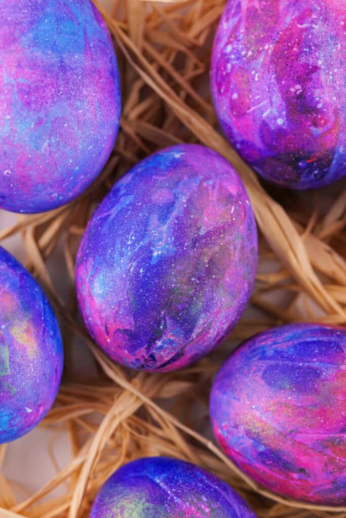 several galaxy easter eggs