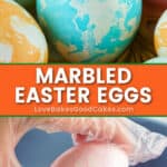 marbled easter eggs pin collage