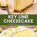 key lime cheesecake pin collage