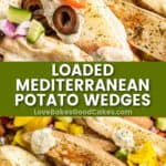loaded mediterranean potato wedges pin collage