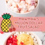 mawmaw's million dollar fruit salad pin collage