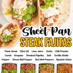sheet pan steak fajitas recipe facebook collage