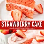 strawberry cake pin collage