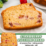 strawberry zucchini bread facebook collage