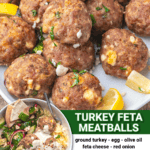 turkey feta meatballs facebook collage