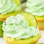 coconut lime cupcakes pin collage
