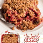 rhubarb crisp facebook collage