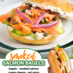 smoked salmon bagels facebook collage