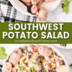 southwest potato salad pin collage