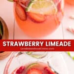 strawberry limeade pin collage