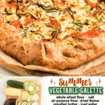summer vegetable galette facebook collage