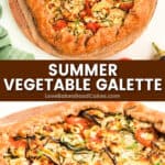 summer vegetable galette pin collage