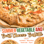 summer vegetable galette facebook collage