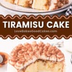 tiramisu cake pin collage