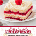 white chocolate raspberry tiramisu facebook collage