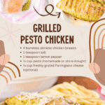 grilled pesto chicken facebook collage