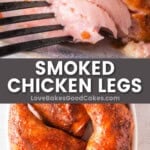 smoked chicken legs pin collage