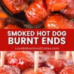 smoked hot dog burnt ends pin collage