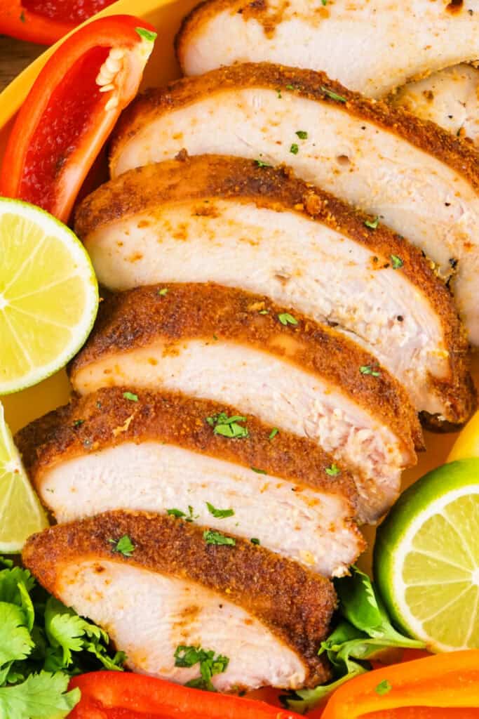Smoked Mexican turkey breast sliced and served with fresh lime, cilantro, and colorful peppers