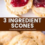 3 ingredient scones pin collage