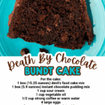 death by chocolate bundt cake facebook collage