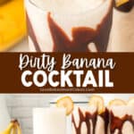 dirty banana cocktail pin collage
