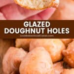glazed doughnut holes pin collage