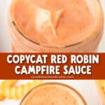 copycat red robin campfire sauce pin collage
