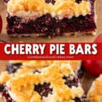 cherry pie bars pin collage