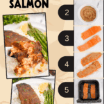 air fryer blackened salmon facebook collage