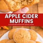 apple cider muffins pin collage