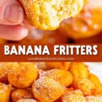 banana fritters pin collage