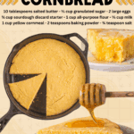sourdough discard cornbread facebook collage